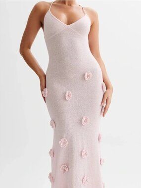 Meshki Suki Floral Pink Maxi Dress NWT